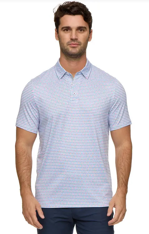 PASCO SS GOLF TEE PRINT PERFORMANCE POLO by Boutique 23