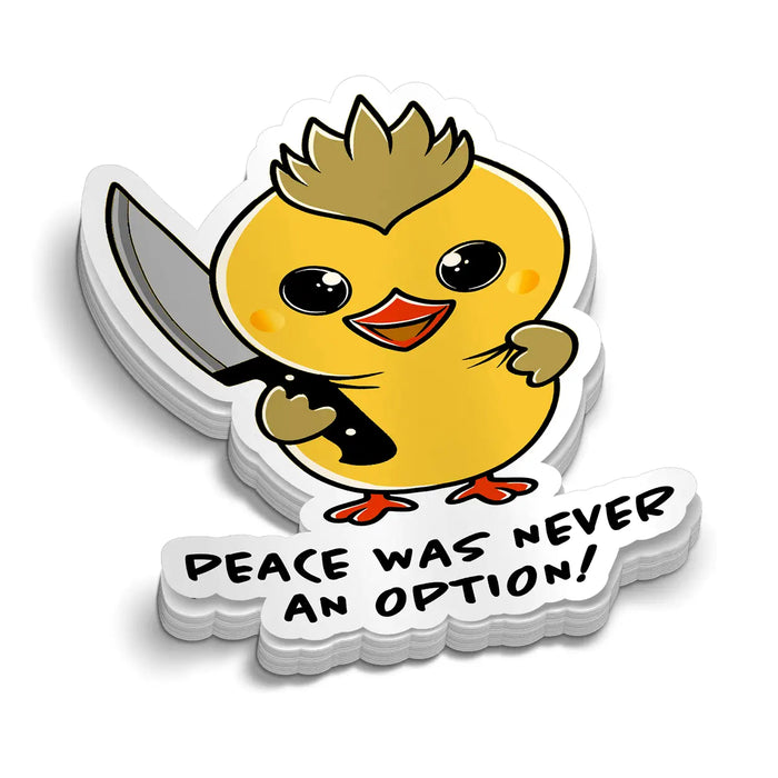 Peace Was Never An Option Hard Hat Decal by Armed American Supply