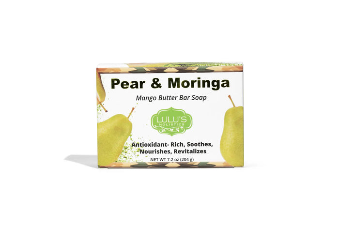 Pear & Moringa Mango Butter Bar Soap – Nourishing Cleanse by Lulu’s Holistics