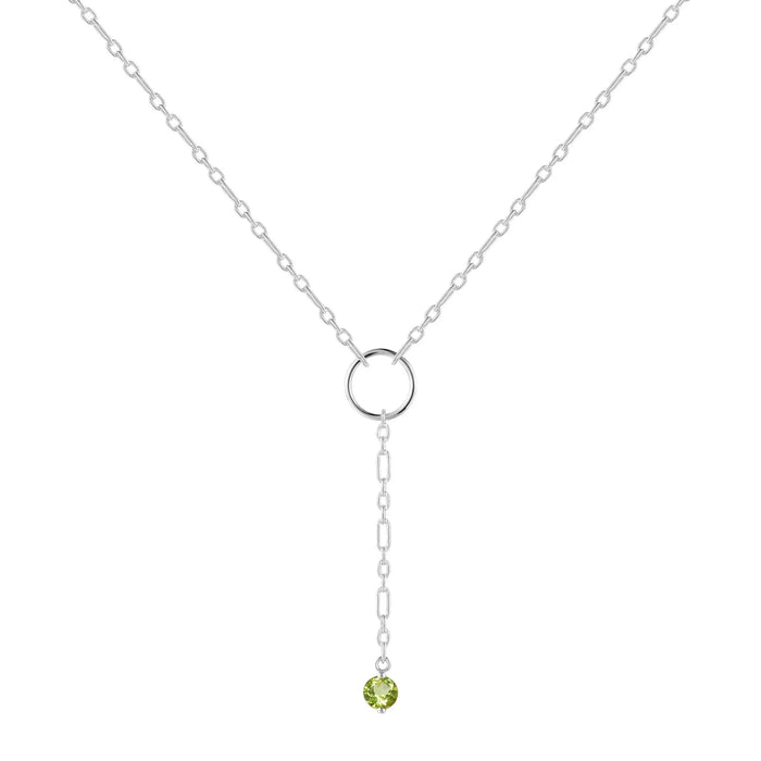 Peridot Drop Necklace by Fine Color Jewels