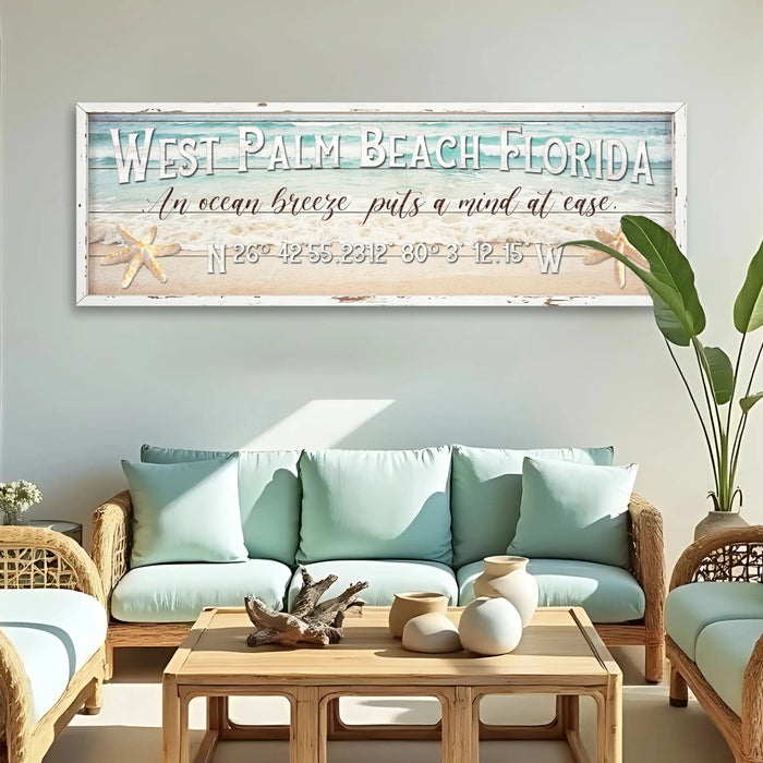 Personalized Beach House Coastal Sign by Tailored Canvases