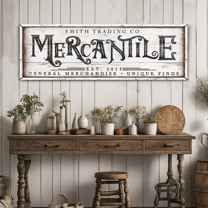 Personalized Mercantile Sign by Tailored Canvases
