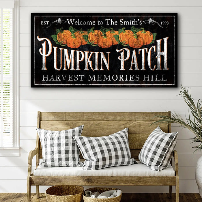Personalized Pumpkin Patch Sign IX by Tailored Canvases