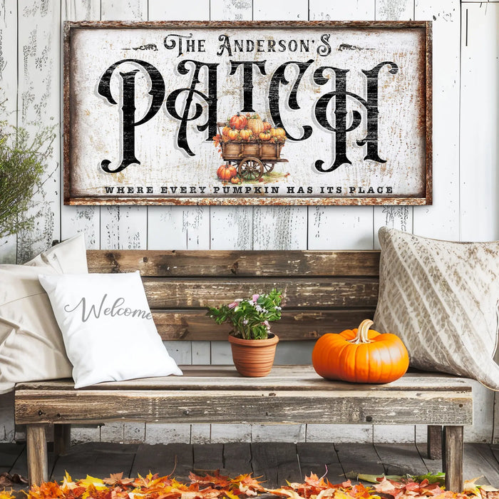 Personalized Pumpkin Patch Sign VIII by Tailored Canvases
