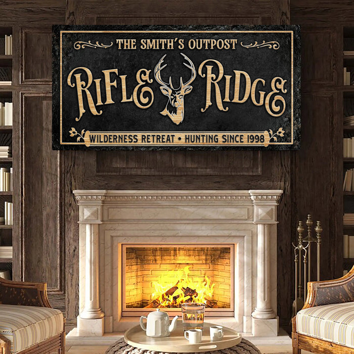 Personalized Rifle Ridge Family Sign by Tailored Canvases