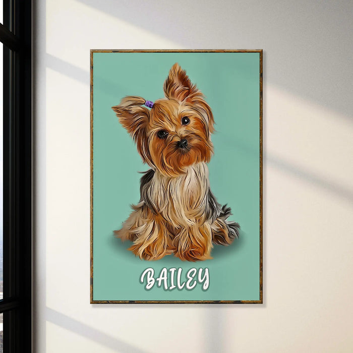 Pet Pastel Portrait- Yorkshire Terrier Sign by Tailored Canvases