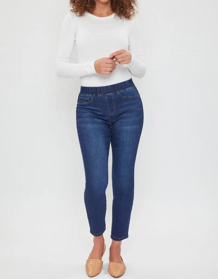Petite High Rise Jegging -Dark Indigo by Boutique 23