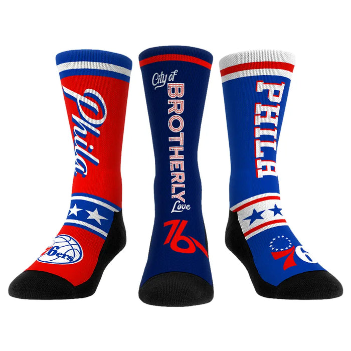 Philadelphia 76ers - Ultimate Jersey - 3-Pack by Rock 'Em Socks