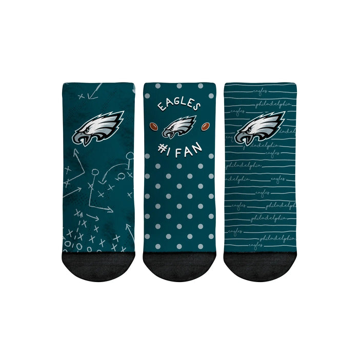 Philadelphia Eagles - Number 1 Fan 3-Pack (Toddler) by Rock 'Em Socks