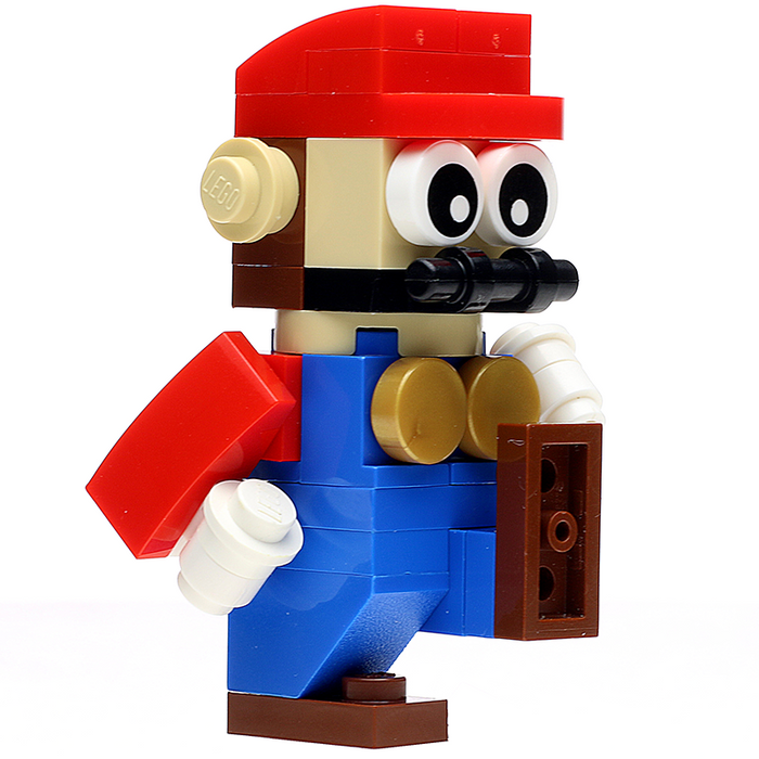The Red Plumber made using LEGO parts by B3 Customs