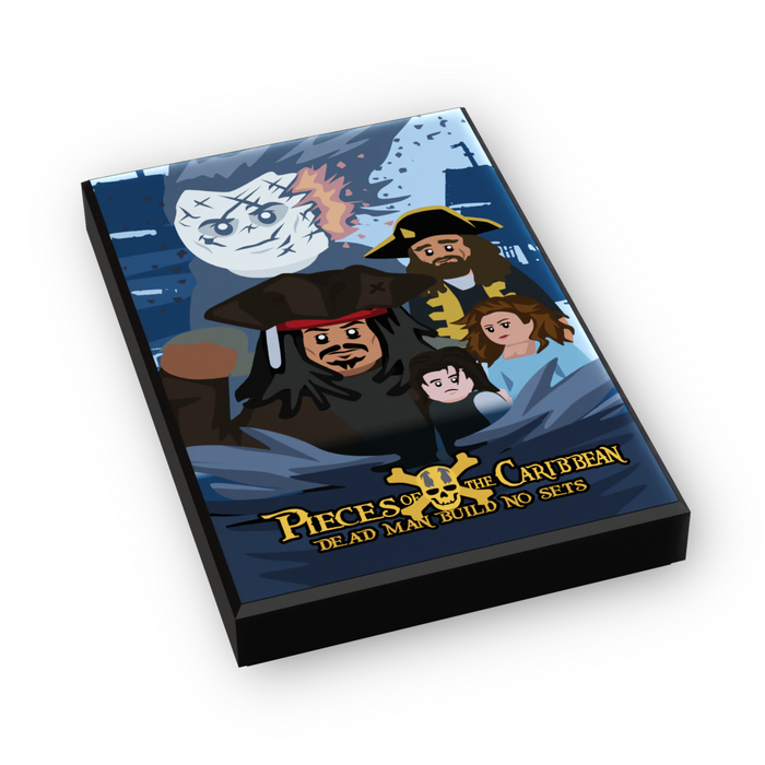 Pieces of the Caribbean: Dead Man Build No Sets Movie Cover (2x3 Tile) made using LEGO part by B3 Customs
