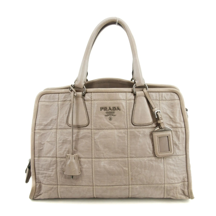 Prada Nappa Antique Quilted 2Way Tote Bag Grey #3227 by Bolt Boutique