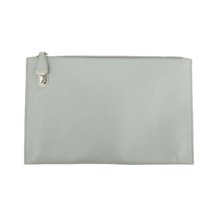 Prada Saffiano Leather Grey Clutch Bag #3727 by Bolt Boutique