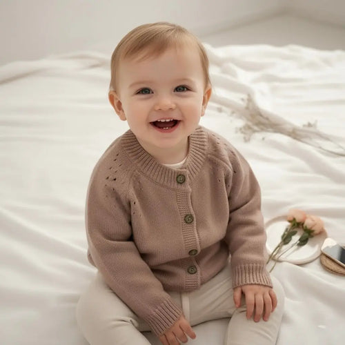 Premium Kids' Organic Cotton Cardigan | Made in Peru by ozznekshoes