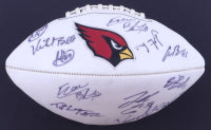 2018 Cardinals Team-Signed Logo Football, 14 Signatures (Beckett) by Price Is Right Miami