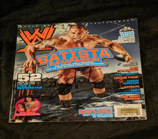 Batista Signed WWE Magazine by Price Is Right Miami