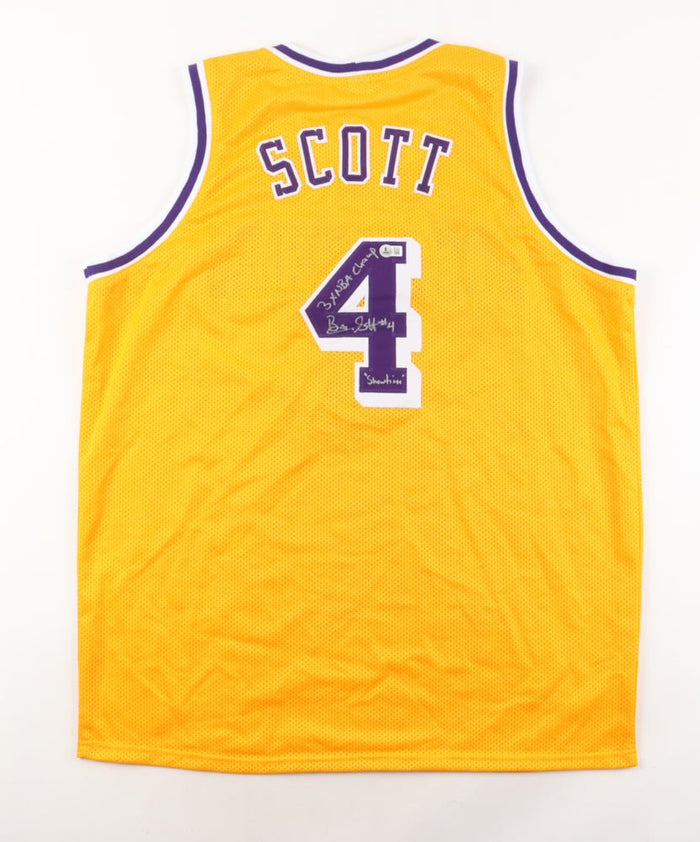 Byron Scott Signed Jersey Inscribed "3x NBA Champ" & "Showtime" (Beckett) by Price Is Right Miami