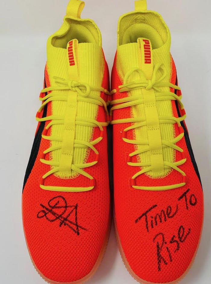 Deandre Ayton Signed Puma Clyde Basketball Shoes Inscribed "Time To Rise" (Game Day Legends & Steiner) Limited Edition #1/22 by Price Is Right Miami
