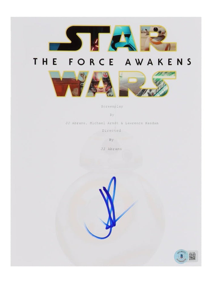 J.J. Abrams Signed Force Awakens 8x10 Script Cover (Beckett) by Price Is Right Miami
