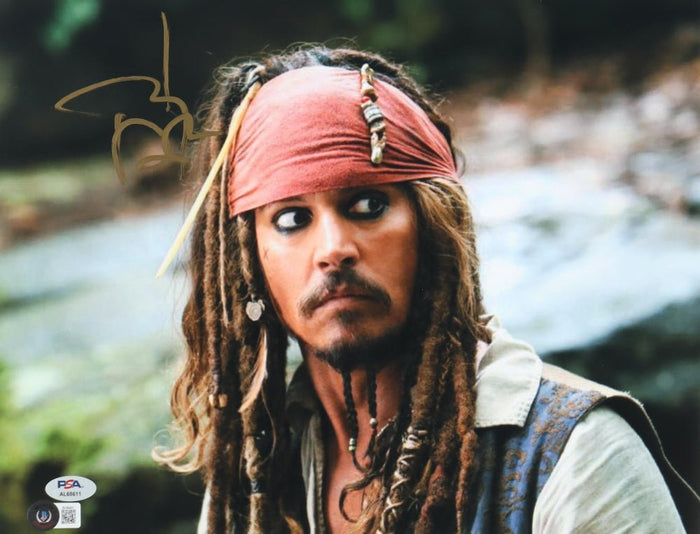 Johnny Depp Signed "Pirates of the Caribbean" 11x14 Photo (Beckett & PSA) by Price Is Right Miami