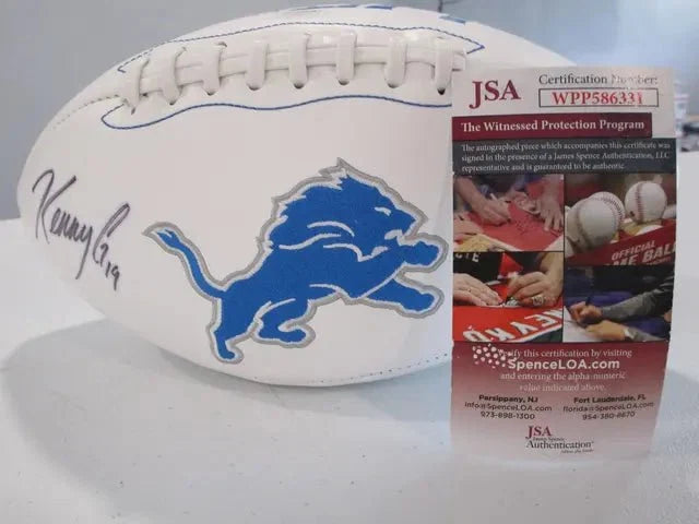 Kenny Golladay Lions Signed Logo Football (JSA COA) by Price Is Right Miami