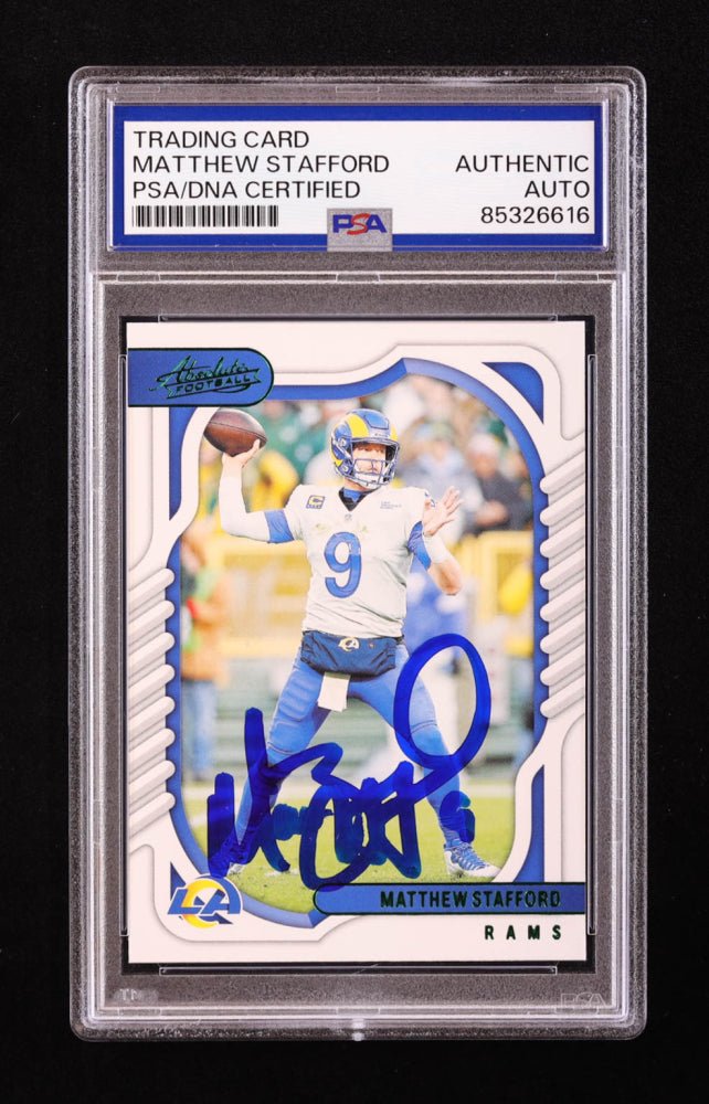 Matthew Stafford Signed 2022 Absolute #34 (PSA) by Price Is Right Miami