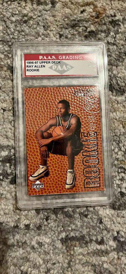 Ray Allen 1996-97 Upper Deck Rookie NBA Basketball Card PAAS Graded by Price Is Right Miami