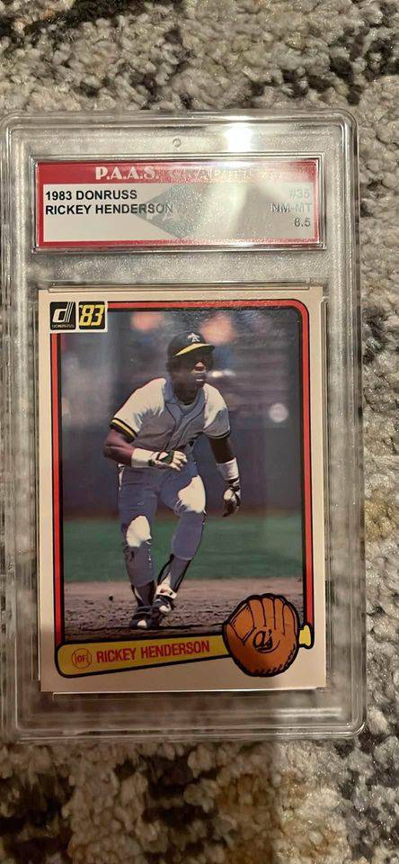 Rickey Henderson 1983 Donruss Oakland Athletics MLB Card PAAS NM-MT 8.5 by Price Is Right Miami