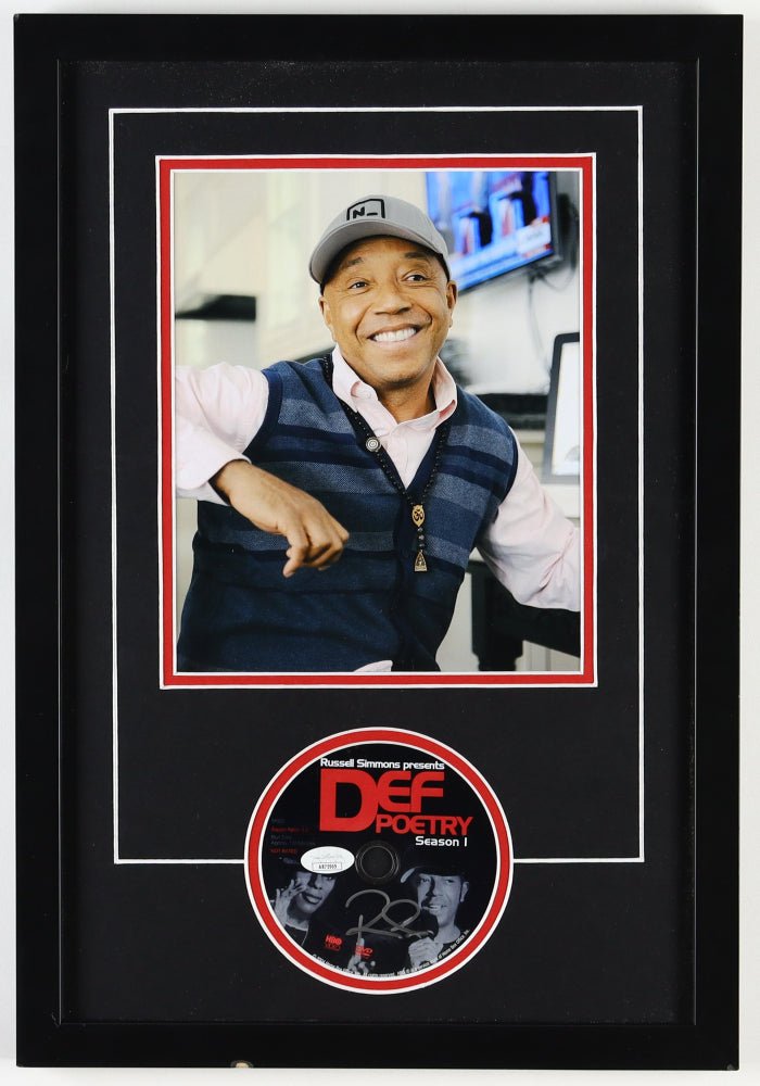 Russell Simmons Signed "Def Poetry" Custom Framed DVD Display (JSA) by Price Is Right Miami