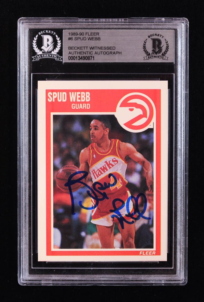 Spud Webb Signed 1989-90 Fleer #6 (BGS) by Price Is Right Miami