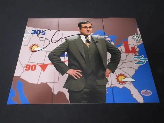 Steve Carell Signed Anchorman / The Office 8x10 Photo (VSA COA) by Price Is Right Miami