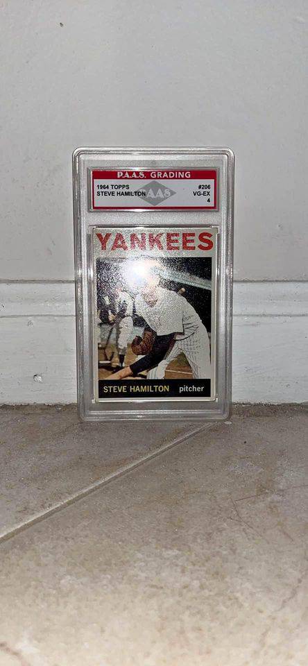 Steve Hamilton 1964 Topps #206 New York Yankees MLB Card PAAS VG-EX 4 by Price Is Right Miami