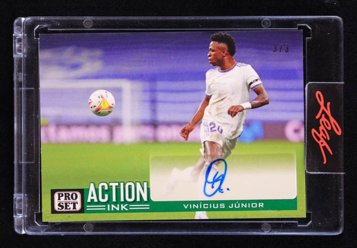 Vinicius Junior 2022 Pro Set Action Ink Green #AIVJ1 #3/3 Serially Numbered #3 / 3 by Price Is Right Miami