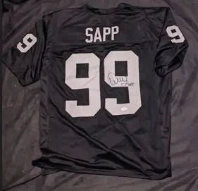 Warren Sapp Signed Black Custom Jersey (Fivestar COA) by Price Is Right Miami