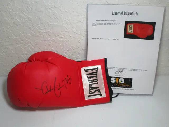 William Joppy Autographed Boxing Glove Sig Auctions LOA by Price Is Right Miami