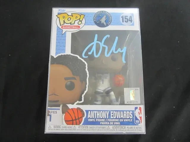 Anthony Edwards Timberwolves Signed Funko Pop #154 (PAAS COA) by Price Is Right Miami