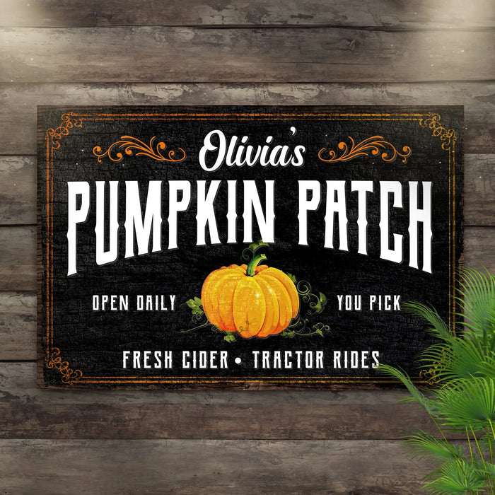 Pumpkin Patch Sign IV by Tailored Canvases