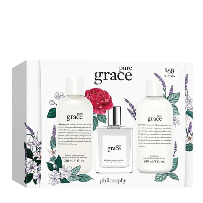 Philosophy Pure Grace EDT Gift Set Trio by Nava Beauty