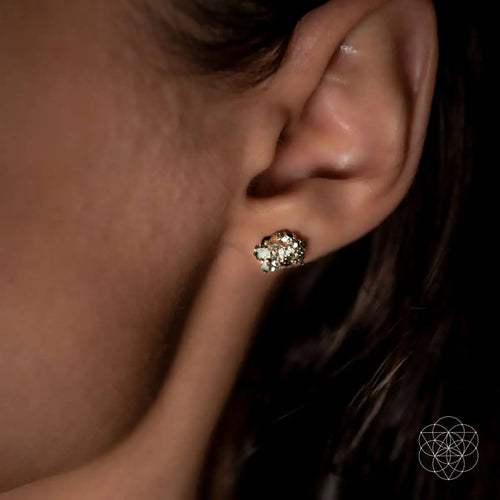 Pyrite Earrings of Wealth by Conscious Items