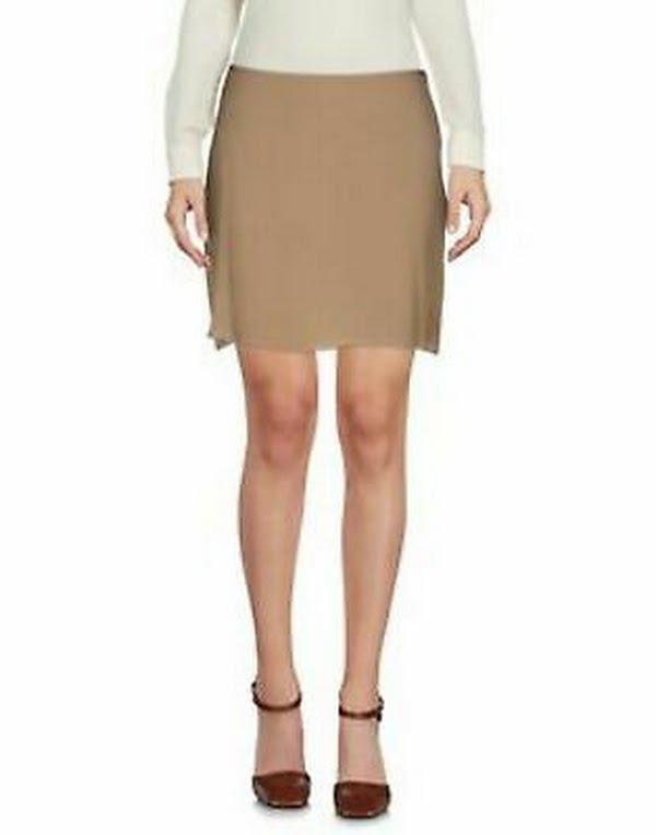 MARNI Mini skirt Crepe no Applique Basic Solid Color, Size 6 by Vanessa Jane