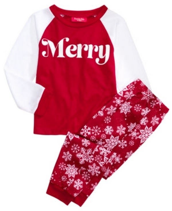 Family PJs Christmas Toddler Pajama Set Red 2T/3T by Vanessa Jane