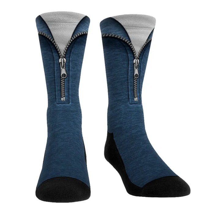Quarter-Zip Socks (Navy) by Rock 'Em Socks