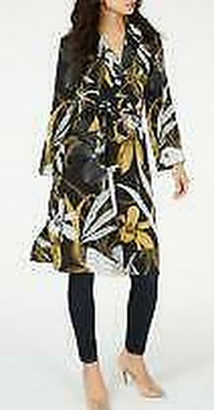 Thalia Sodi Floral-Print Duster Jacket, Size Medium by Vanessa Jane