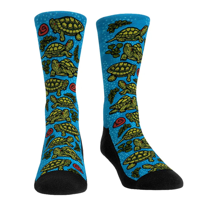 Red Eared Slider Turtles All-Over by Rock 'Em Socks