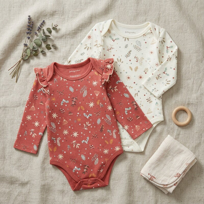 First Impressions Baby Girls 2-Pc. Cotton Holiday Bodysuit Set, Size 0-3 Months by Vanessa Jane