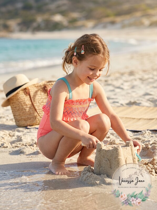 Penelope Mack Baby Girls Smocked One-Piece Swimsuit, Size 18Months by Vanessa Jane