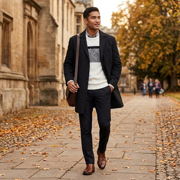 Calvin Klein Mens Minneapolis Wool-Blend Slim-Fit Overcoat, 42 R/Black by Vanessa Jane