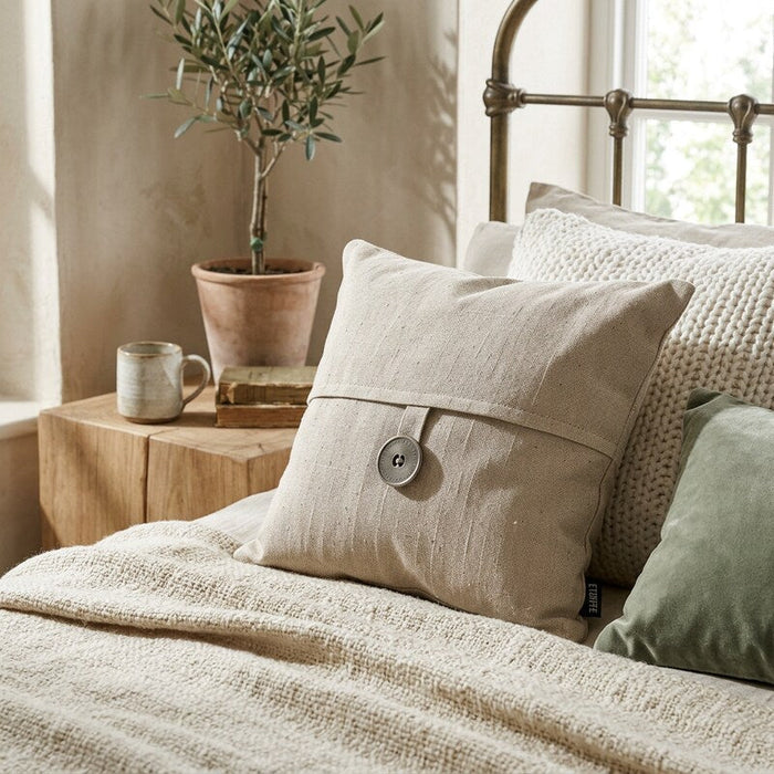 Elrene Envelope Pillow One Button – Wheat, 18X18 by Vanessa Jane