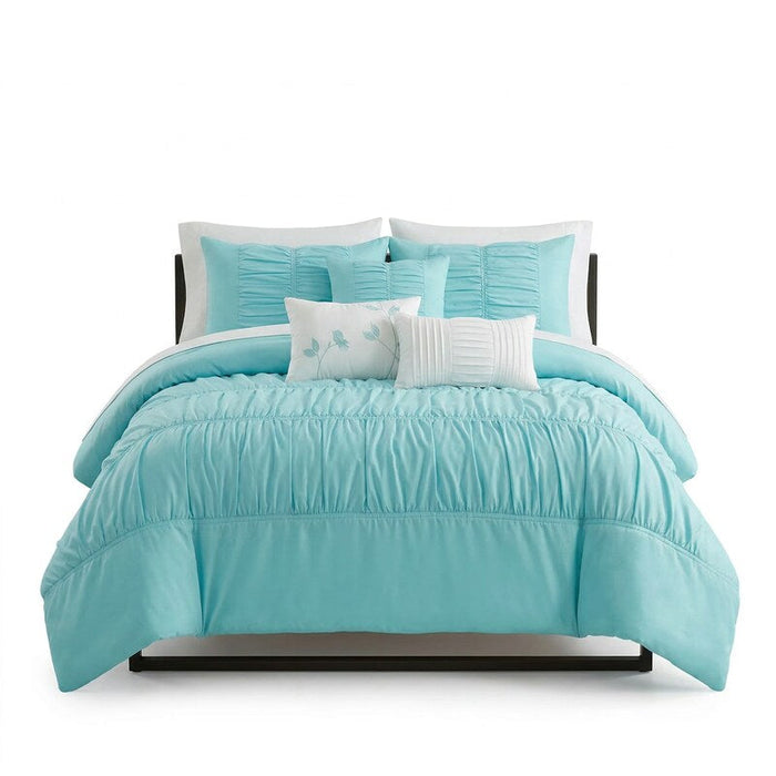 Mi-Zone Miramar Duvet Cover Set, King/ California King, Blue by Vanessa Jane