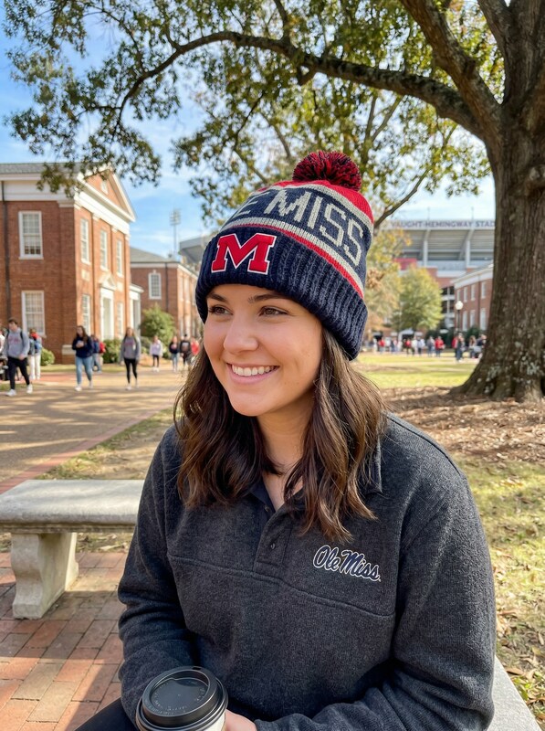 NCAA Mississippi Old Miss Rebels Calgary Cuff Knit Hat, One Size, Red/Black by Vanessa Jane